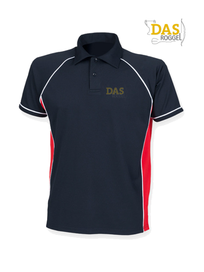 Picture of Polo Shirt  FH370 Performance Navy-Red-White