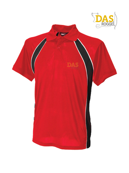 Afbeeldingen van Polo Shirt  FH350 Jersey Team Red-Black-White