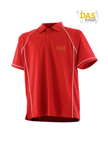 Afbeeldingen van Polo Shirt  FH370 Performance Red-White