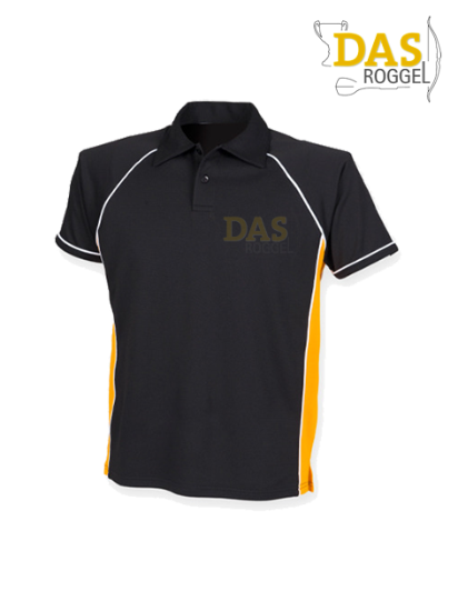 Afbeeldingen van Polo Shirt  FH370 Performance Black-Amber