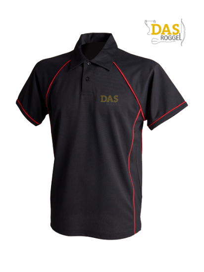 Afbeeldingen van Polo Shirt  FH370 Performance Black-Red