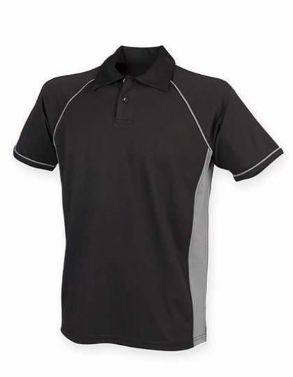 Polo Shirt FH370 Performance Zwart-Grijs