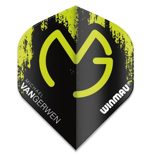Winmau MVG Mega Standard  Flight Green & Black 100 Micron