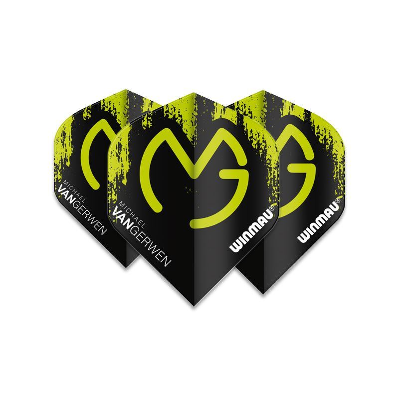 Winmau MVG Mega Standard  Flight Green & Black 100 Micron
