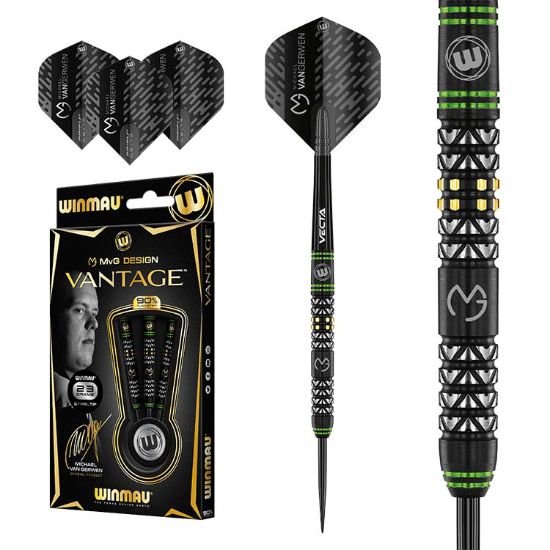 Afbeeldingen van Winmau Michael van Gerwen Vantage Steeltip Dartpijlen