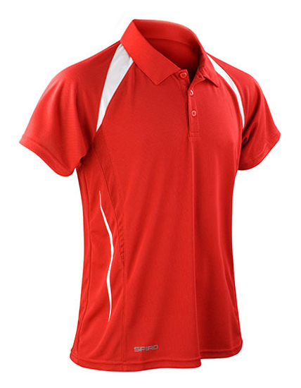 Afbeeldingen van Spiro Men's Team Spirit Polo Shirt - Red-White
