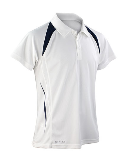 Bild von Spiro Men's Team Spirit Polo Shirt - White-Navy