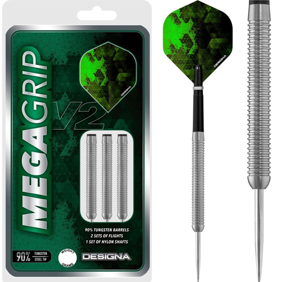 Image de Fleche Designa Mega Grip V2 Darts Steeltip -M1