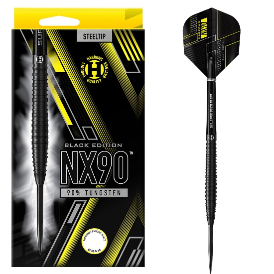Picture of HARROWS NX90 BLACK EDITION 90% STEEL TIP 