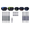 Afbeeldingen van DARTSET STEELTIP BLACK BRASS 