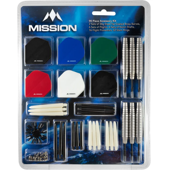 Picture of Mission Darts Accessory Kit - 90 Piece - Flights, Shafts - Steel Tip