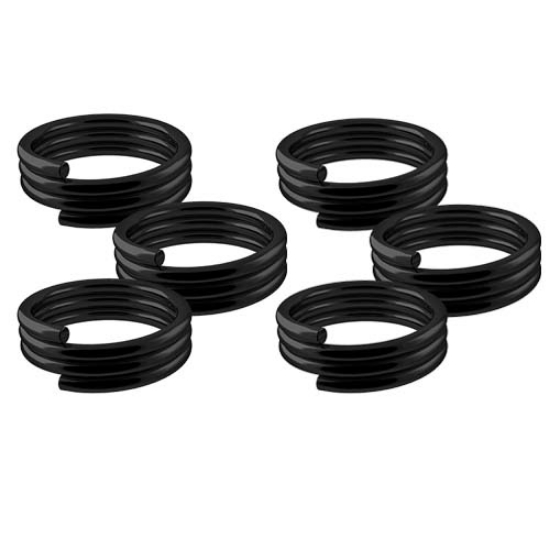 Shaft Springs-Rings Zwart 6 pcs 