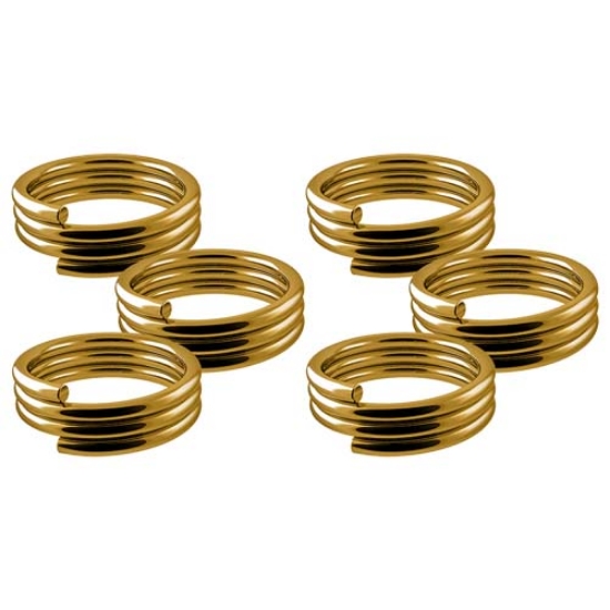 Shaft Springs-Rings Goud 6 pcs