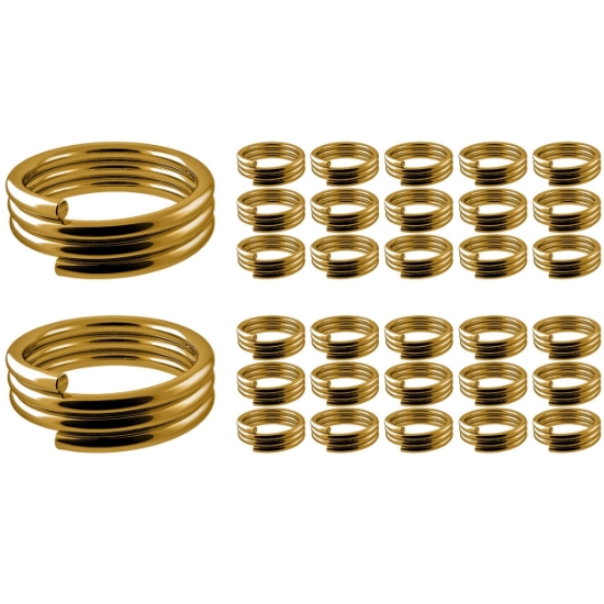 Shaft Springs-Rings Goud 30 pcs