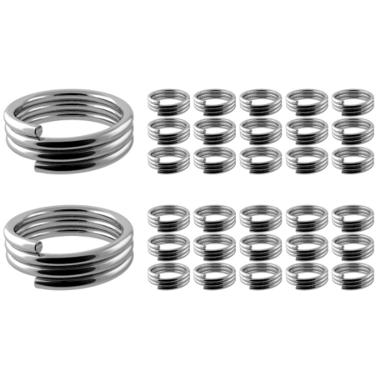 Shaft Springs-Rings Zilver 30 pcs