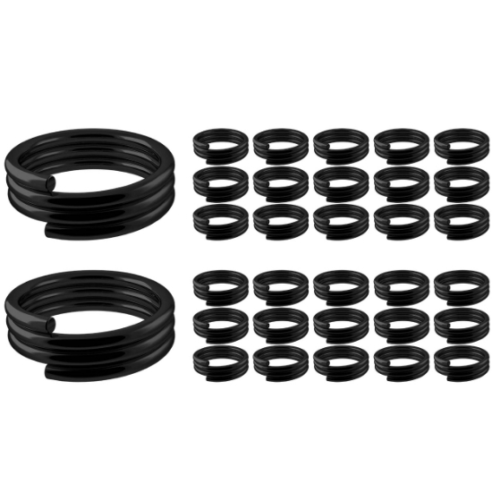 Shaft Springs-Rings Zwart 30 pcs 
