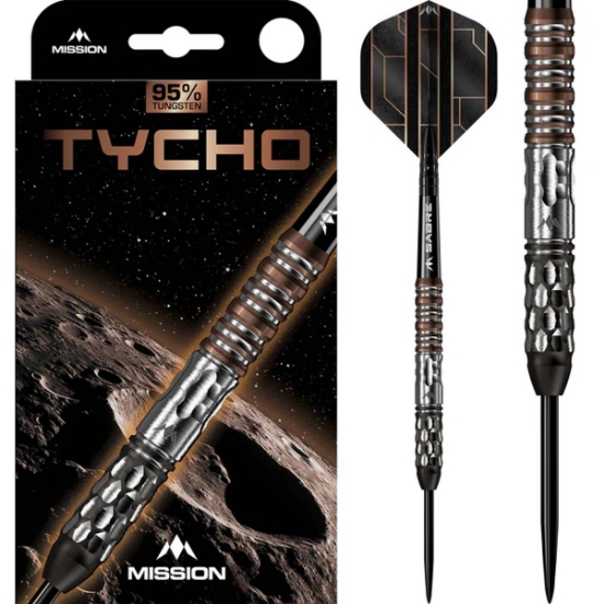 Mission Tycho Darts Steel Tip - 95% Tungsten - Black & Bronze PVD