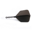ROST T19 Big Wing Integrated Dart Flights Black Flight with Clear Shaft dartshop das roggel