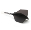 ROST T19 Big Wing Integrated Dart Flights Black Flight with Clear Shaft dartshop das roggel