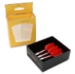 ROST T19 Big Wing Integrated Dart Flights – Red with Clear Shaft dartshop das roggel