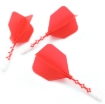 ROST T19 Big Wing Integrated Dart Flights – Red with Clear Shaft dartshop das roggel
