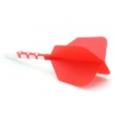 ROST T19 Big Wing Integrated Dart Flights – Red with Clear Shaft dartshop das roggel