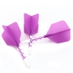 ROST T19 Big Wing Integrated Dart Flights - Purple Flight with Clear Shaft dartshop das roggel
