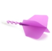 ROST T19 Big Wing Integrated Dart Flights - Purple Flight with Clear Shaft dartshop das roggel