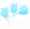 ROST T19 Big Wing Integrated Dart Flights Blue Flight with Clear Shaft dartshop das roggel