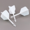 ROST T19 Big Wing Integrated Dart Flights White Flight with Clear Shaft dartshop das roggel