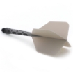 ROST T19 Big Wing Integrated Dart Flights - Grey Flight with Black Shaft dartshop das roggel