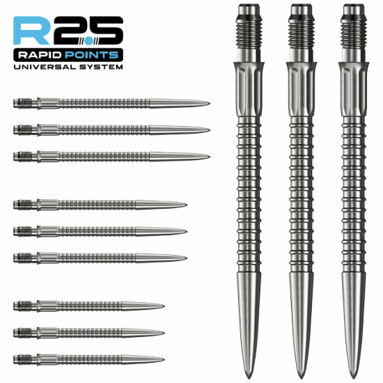 Missie R2.5 Rapid Points - Stalen punt - GV1 - Zilver| Dartshop DAS Roggel
