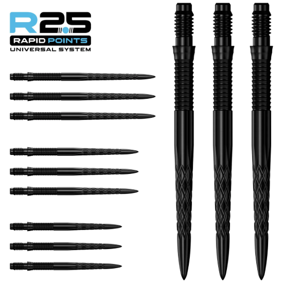 Mission R2.5 Rapid Points - Steel Tip - DSX - black|dartshop das roggel