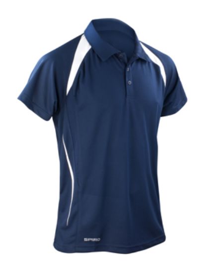 Picture of Spiro Men's Team Spirit Polo Shirt Navy-White