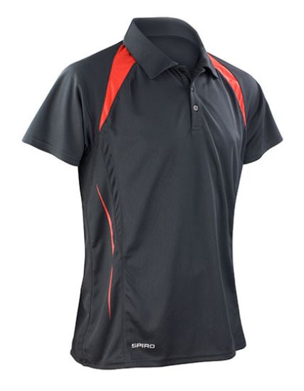 Afbeeldingen van Spiro Men's Team Spirit Polo Shirt Black-Red