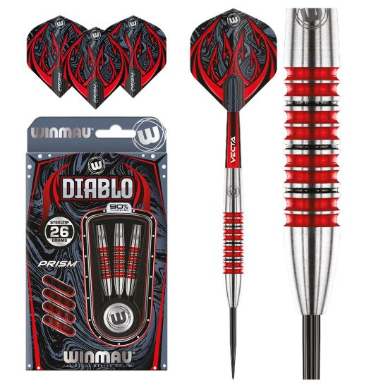 Image de Fléchettes pointe acier Winmau Diablo-T 90% Tungstène