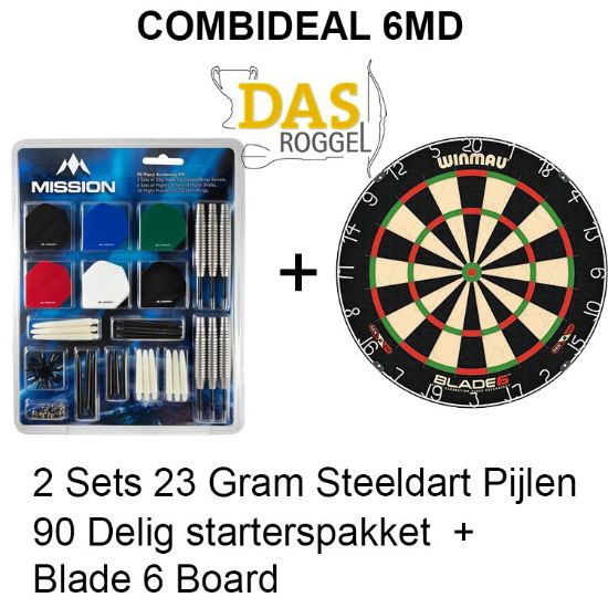Bild von Winmau Blade 6 Dartboard + 2 Sets Steeldarts + 90 Stück