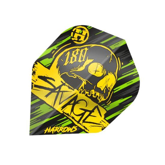 Picture of Harrows Savage Dart Flights Standard No2 Yellow