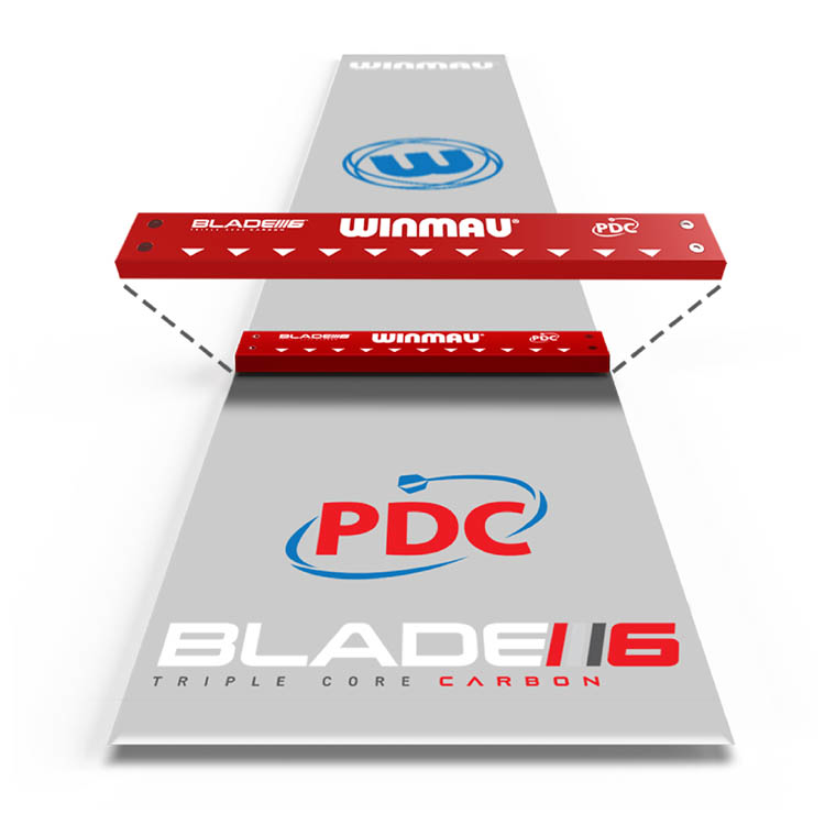 Winmau Clearzone PVC Dartmat with integrated Oche