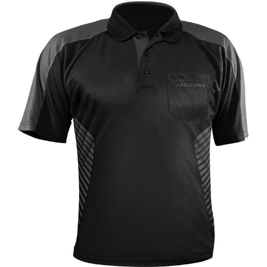 Image de Harrows Vivid Dartshirt Black-Grey Medium