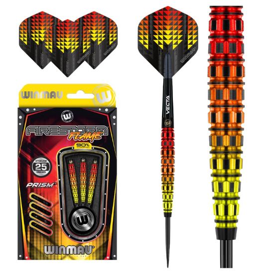 Afbeeldingen van WINMAU FIRESTORM FLAME TORPEDO 90% DARTPIJLEN