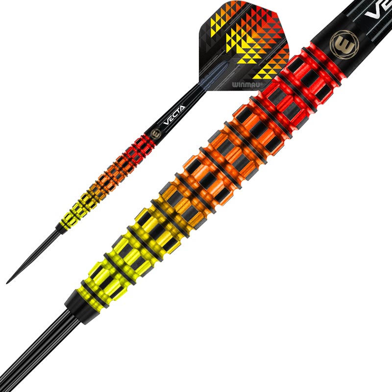 Afbeeldingen van WINMAU FIRESTORM FLAME TORPEDO 90% DARTPIJLEN