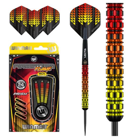 Afbeeldingen van WINMAU FIRESTORM FLAME STRAIGHT 90% DARTPIJLEN 
