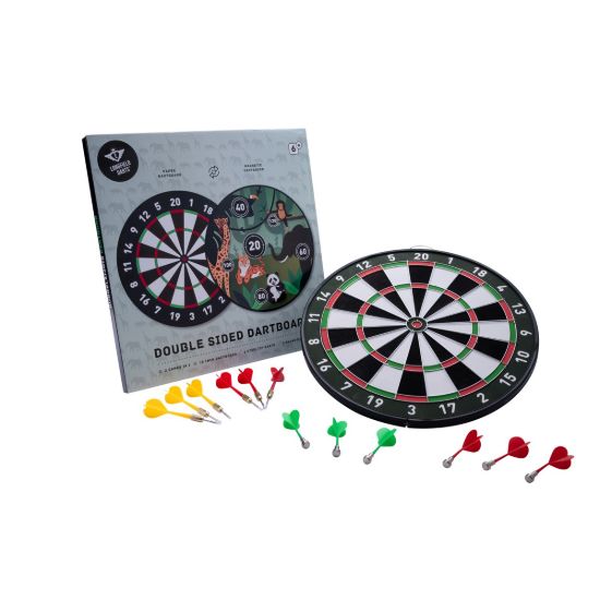 Afbeeldingen van Magnetisch en Papieren Dartbord Dubbelzijdig – Dieren