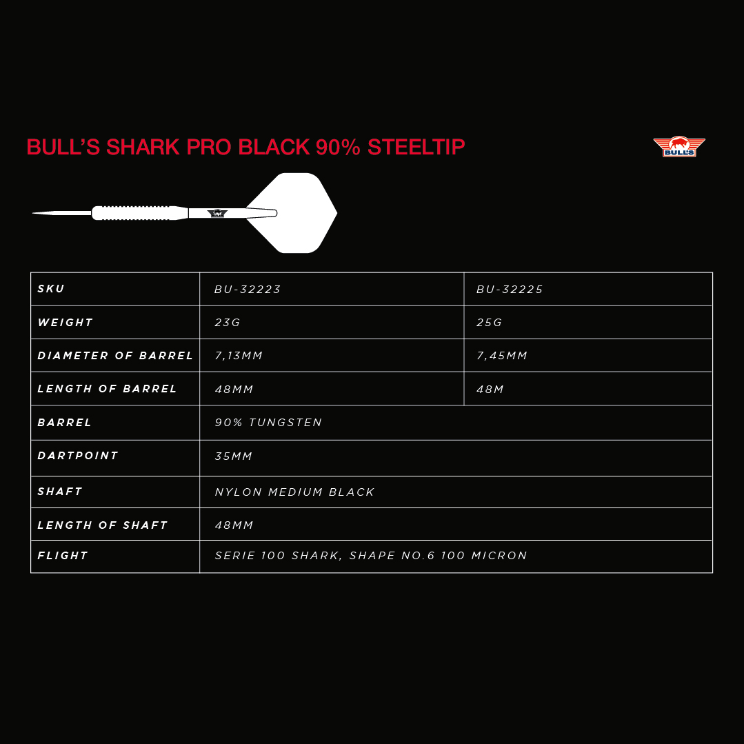 Picture of BULL'S SHARK PRO BLACK 90%