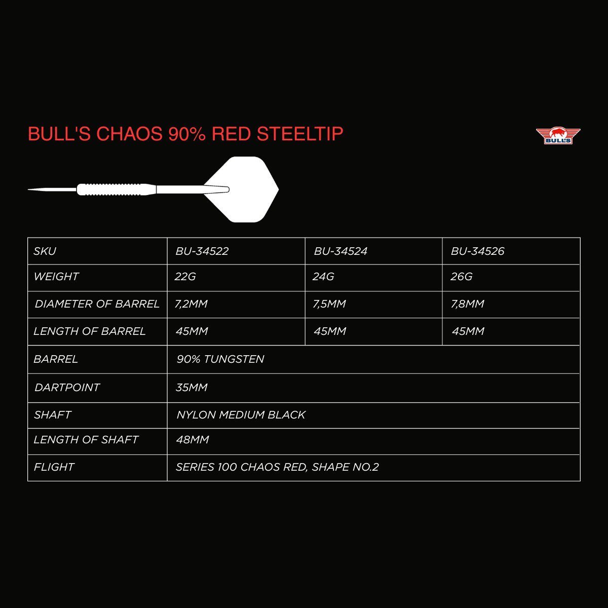 Picture of Bull's Chaos Red 90%