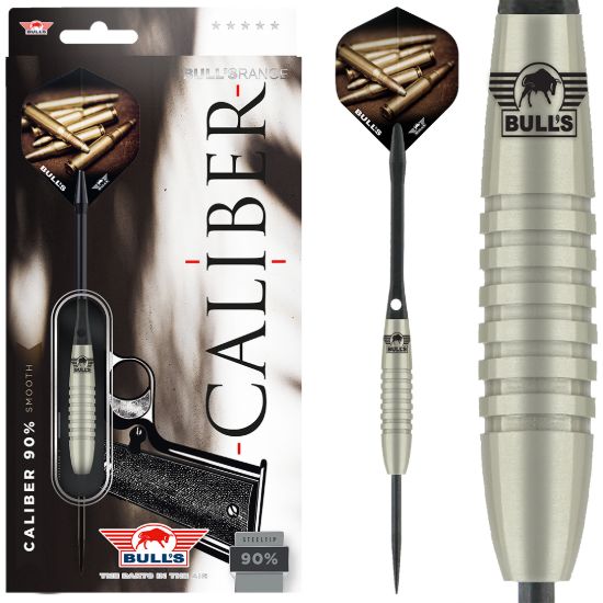 Afbeeldingen van Bull's Caliber Smooth 90% Steeltip Dartpijlen