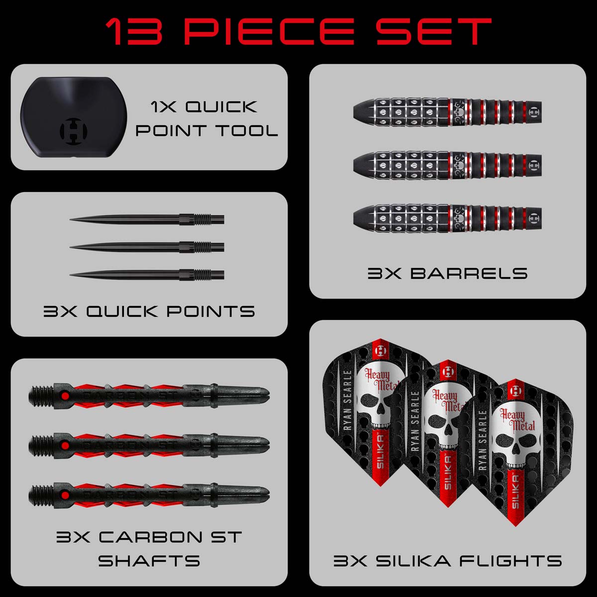 Afbeeldingen van HARROWS RYAN SEARLE SERIES 3 QP STEELTIP DARTPIJLEN