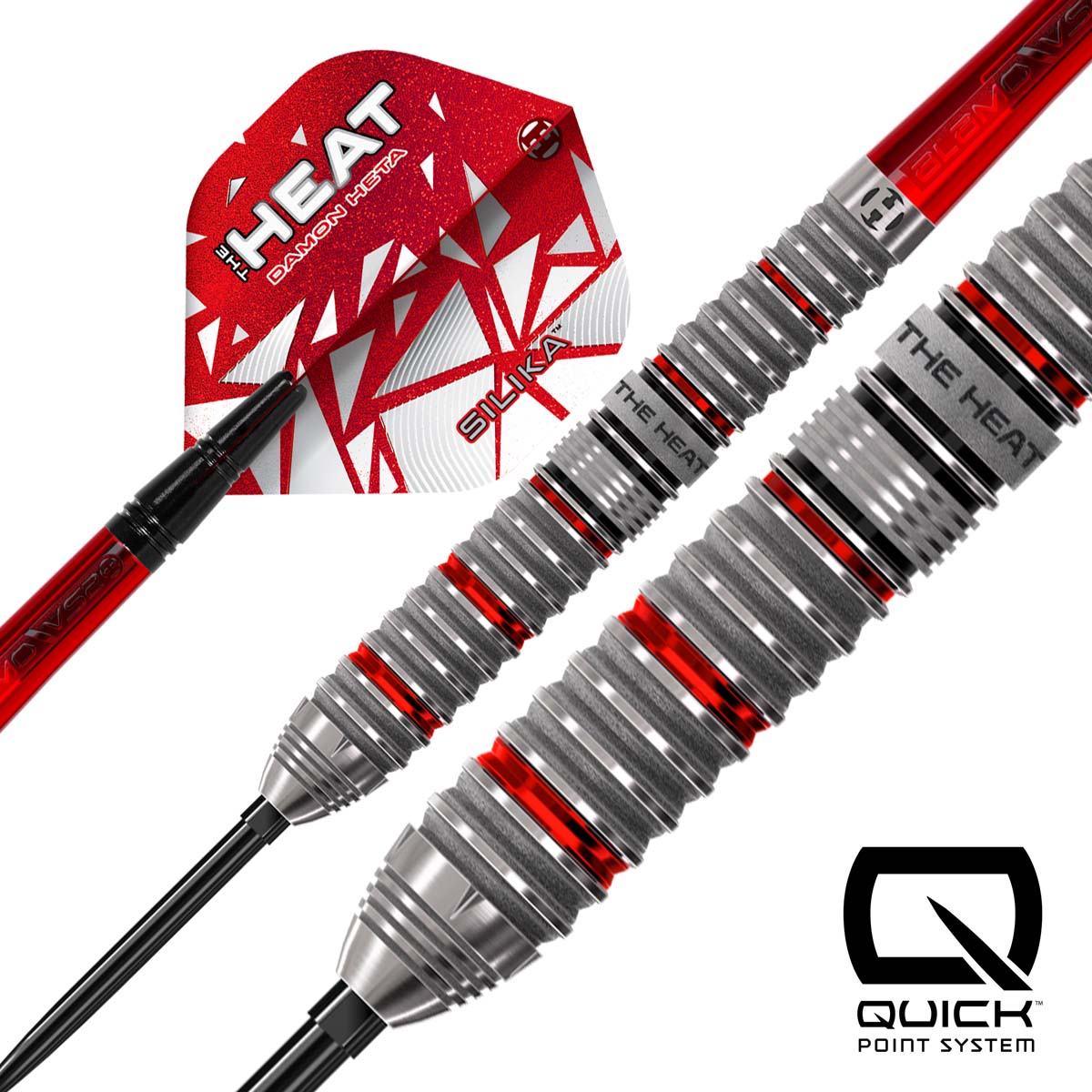 Afbeeldingen van HARROWS DAMON HETA SERIES 4 QP STEELTIP DARTPIJLEN