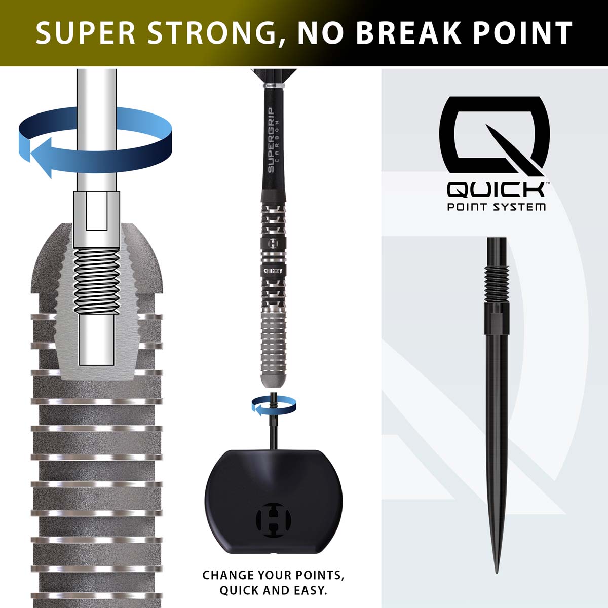 Afbeeldingen van HARROWS CHIZZY SERIES 4 QP STEELTIP DARTPIJLEN